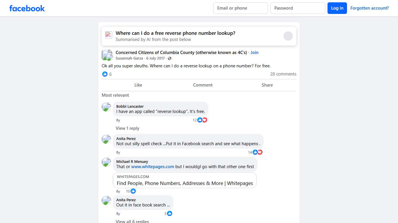 Concerned Citizens of Columbia County (otherwise known as 4C’s) | Ok all you super sleuths | Facebook